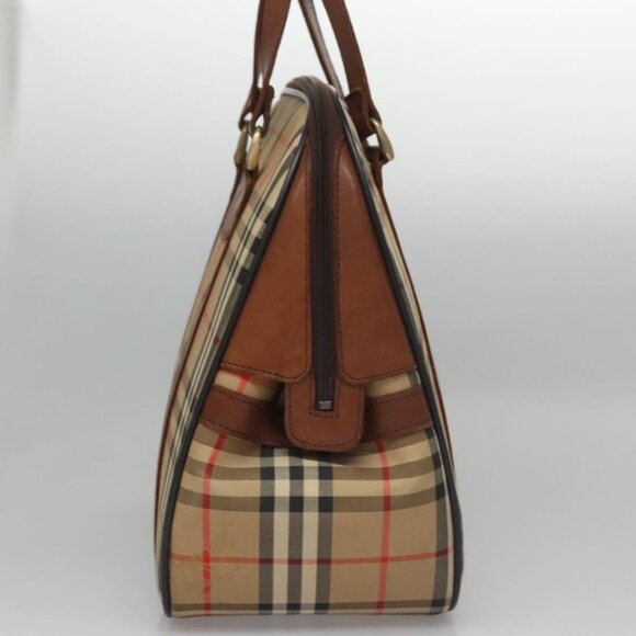 Burberrys Nova Check Hand Bag Canvas Beige Auth - Picture 4 of 16